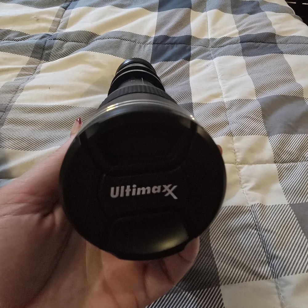 Black Telephoto Camera Lens with Case